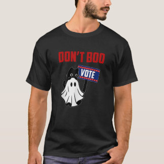 Camiseta No Boo Vote Kamala Harris 2024 Gato Fantasma Negro