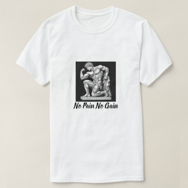 Camiseta No Brain No Gain | (Diseño del anverso)