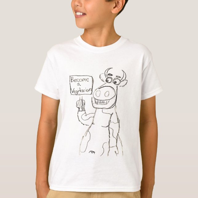Camiseta NO BULL!  Vegetarians Rock! (Anverso)