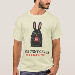 Camiseta No Bunny Se Preocupa Conejo Pun Sin Emoción