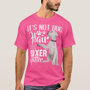 Camiseta No Cabello De Perro Es Perro Purpurina De Boxer Bl