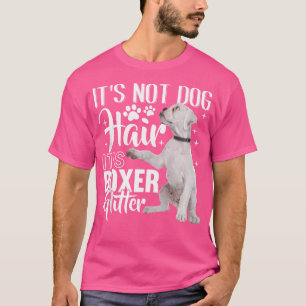 Camiseta No Cabello De Perro Es Perro Purpurina De Boxer Bl