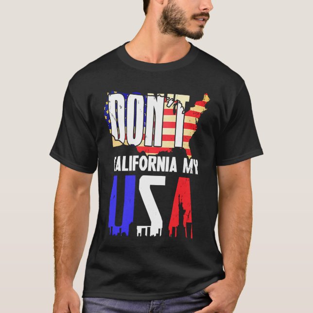 Camiseta No califiques mi bandera estadounidense (Anverso)