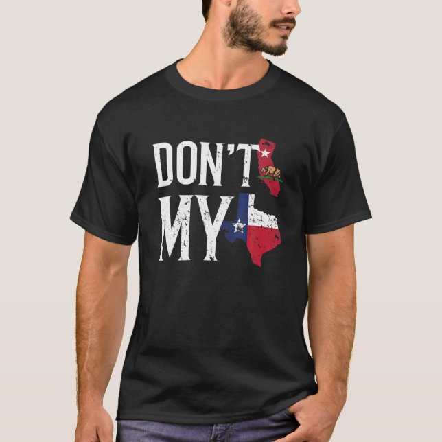 Camiseta No califiques mi texano de bandera de Texas (Anverso)