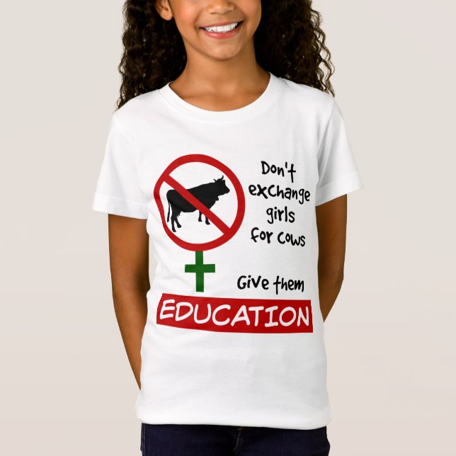 Camiseta No cambien Chicas por vacas, denles educación (Anverso)