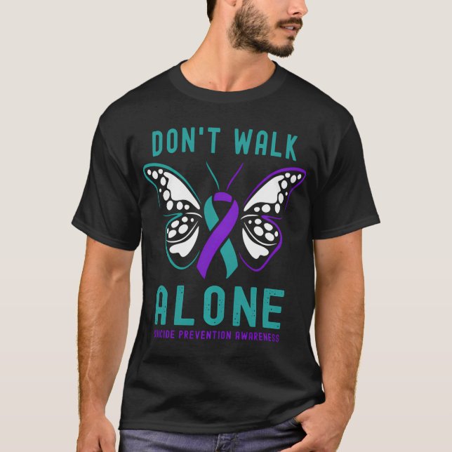 Camiseta No Camine Solo Por La Prevención Del Suicidio Con  (Anverso)