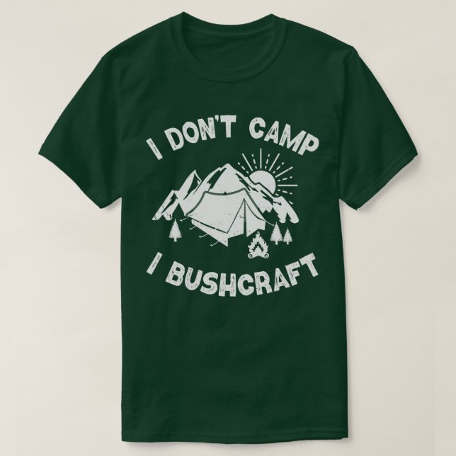 Camiseta No campamento I Bushcraft Guay Retro Survival 1 (Diseño del anverso)