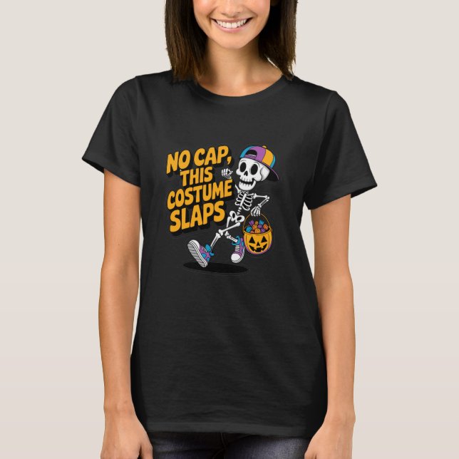 Camiseta No Cap, This Costume slaps, Funny gen Z Alpha Hall (Anverso)