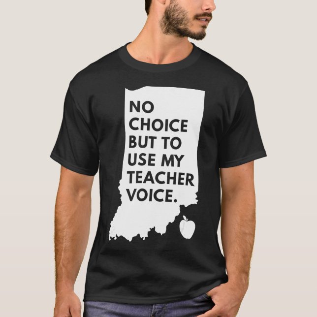 Camiseta No Choice But Use My Teacher Voice Red For Ed  Ind (Anverso)