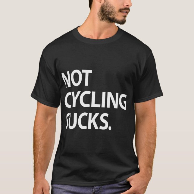 Camiseta No Ciclismo golpea la divertida Carreras de bicicl (Anverso)