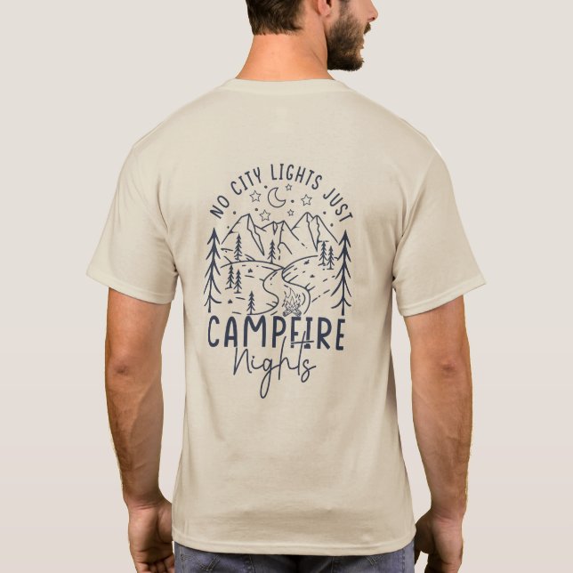 Camiseta No City Lights Family Camping  (Reverso)