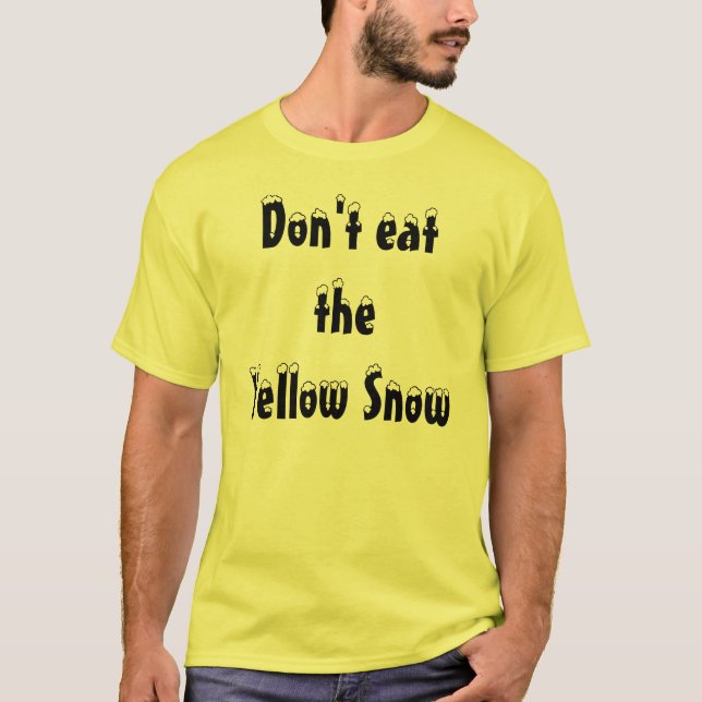 Camiseta No coma la nieve del theYellow (Anverso)