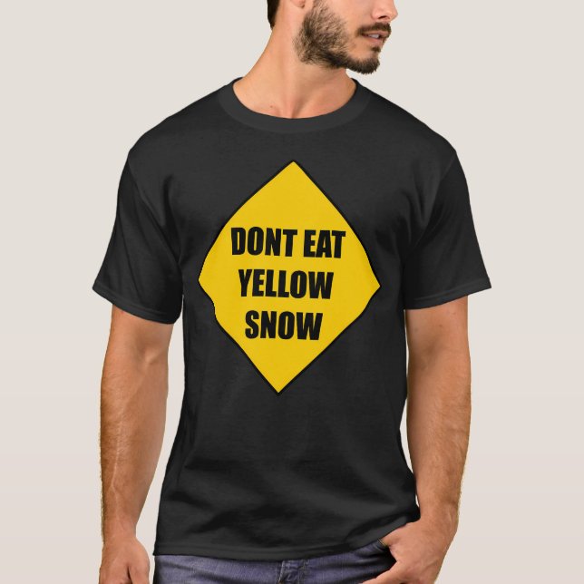 Camiseta No coman nieve amarilla (Anverso)
