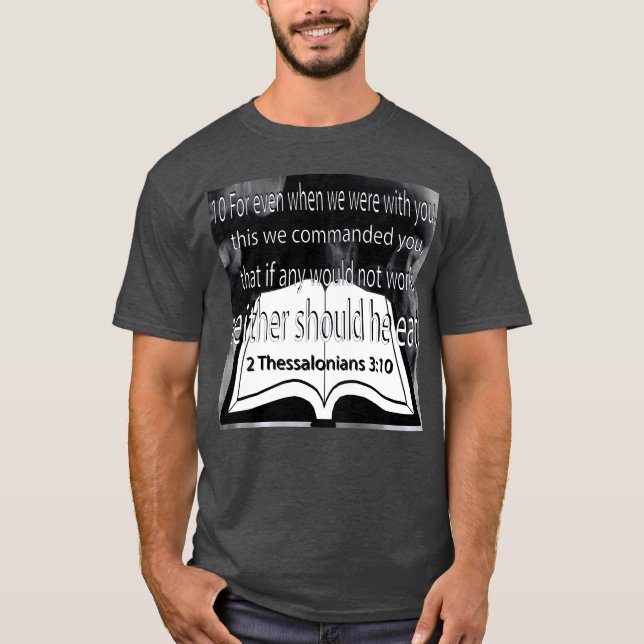 Camiseta No comas 2 Tesalonicenses (Anverso)
