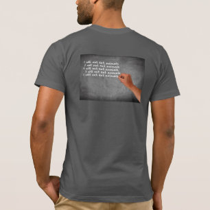Camiseta No comeré animales escritos en pizarra