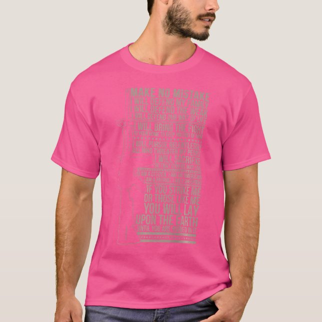 Camiseta No cometer ningún error defenderé mi arma familiar (Anverso)