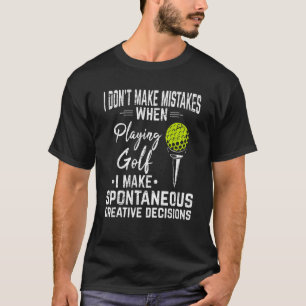 Camiseta No cometo errores al Golf Golf Golf Golf Golf Reti