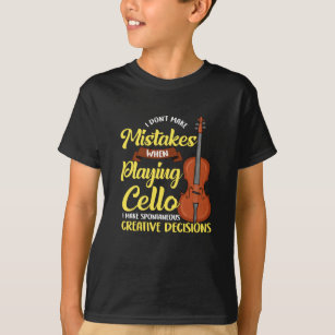 Camiseta No cometo errores al jugar a Cello