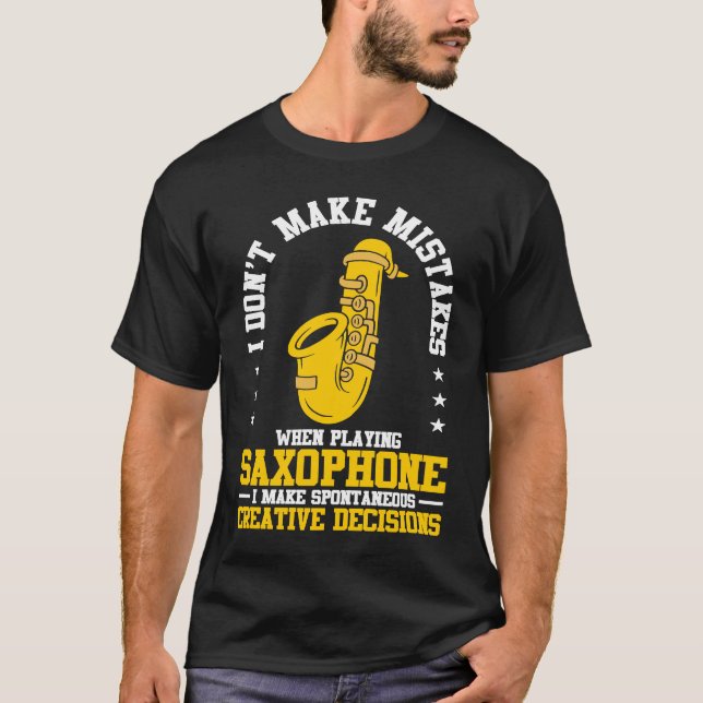 Camiseta No cometo errores al jugar a una pla saxofónica (Anverso)