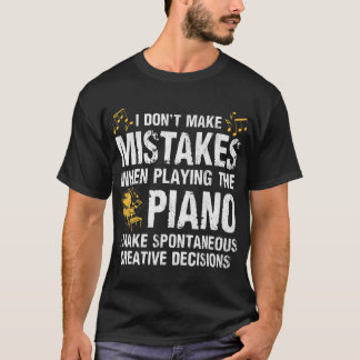 Camiseta No cometo errores al tocar el piano