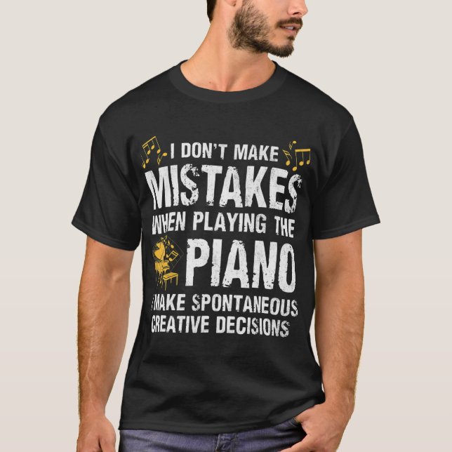 Camiseta No cometo errores al tocar el piano (Anverso)