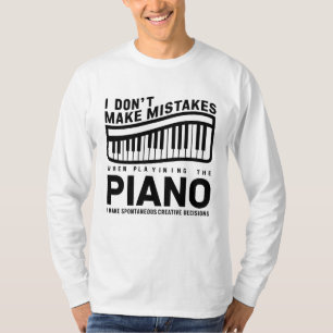 Camiseta No cometo errores al tocar el piano