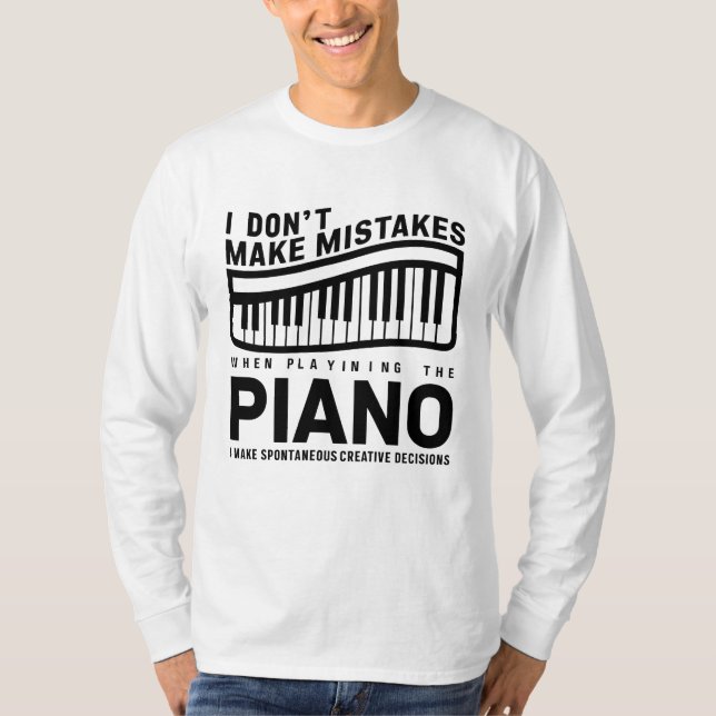 Camiseta No cometo errores al tocar el piano (Anverso)