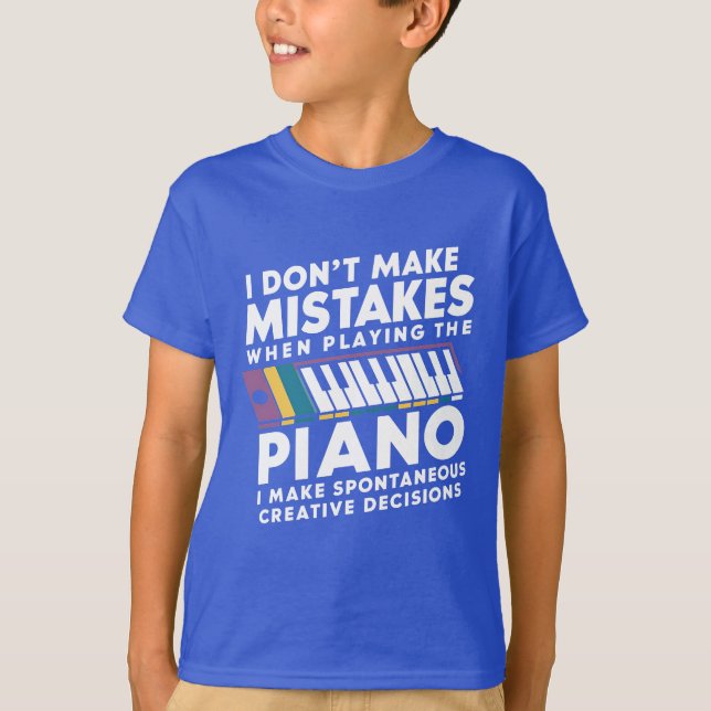 Camiseta No cometo errores al tocar el piano (Anverso)