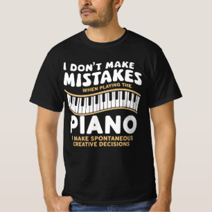 Camiseta No cometo errores al tocar el piano