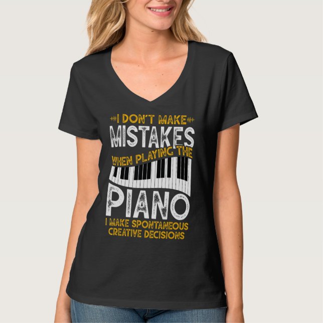 Camiseta No cometo errores cuando toco el piano (Anverso)