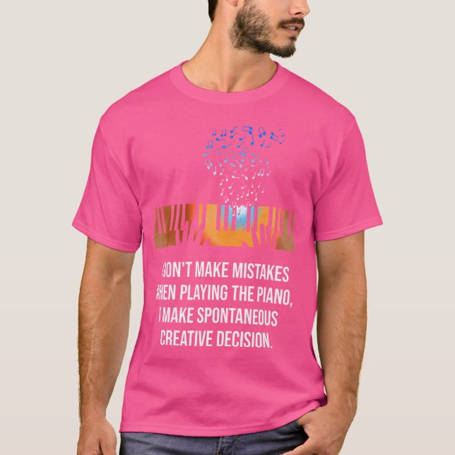Camiseta No Cometo Errores Cuando Toco El Piano (Anverso)