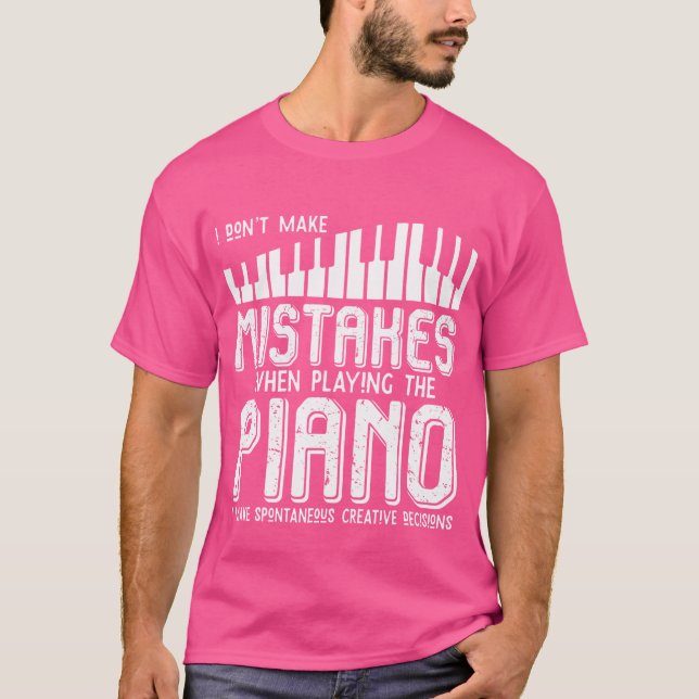 Camiseta No Cometo Errores Cuando Toco El Piano Piano (Anverso)