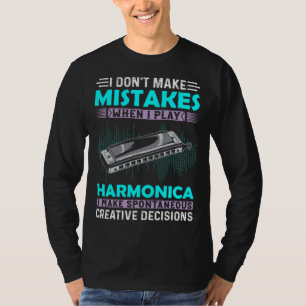 Camiseta No cometo errores cuando toco música de armónica