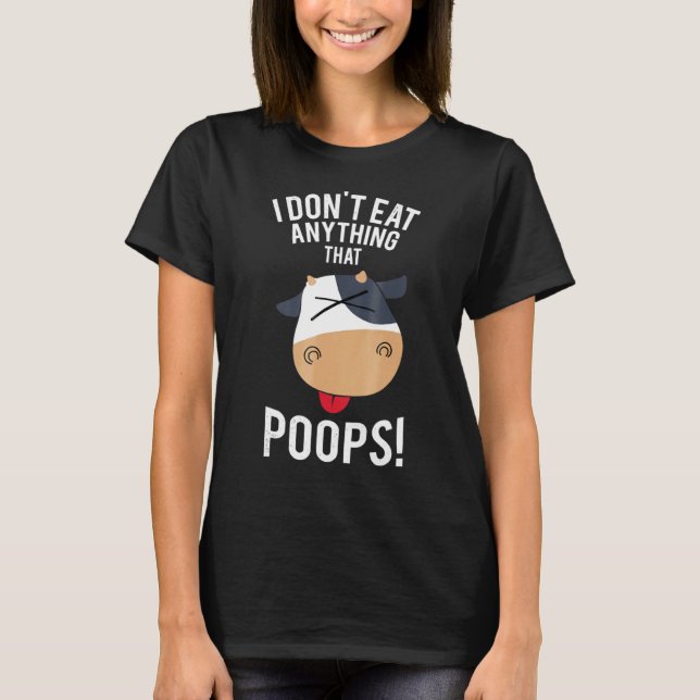 Camiseta No Comí Nada Que Posea Vaca Vegetaria (Anverso)