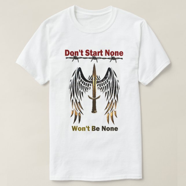 Camiseta No comience ninguno, no será ninguno (Diseño del anverso)