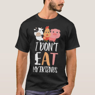 Camiseta No como a mis amigos divertidos Vegetarianos Veget