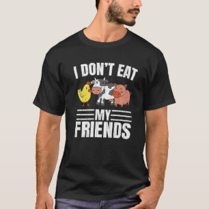 Camiseta No como a mis amigos verduras vegetarianas vegetar
