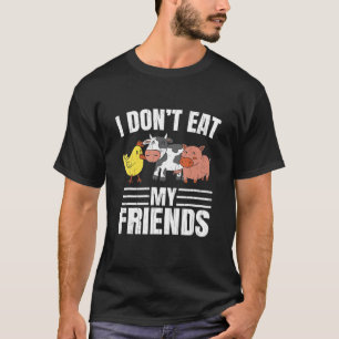 Camiseta No como a mis amigos verduras vegetarianas vegetar