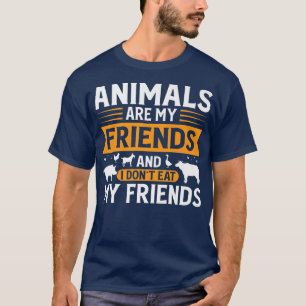 Camiseta No como a un amigo Ganado de la literación animal