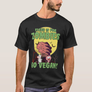 Camiseta No Como Animales Solo Necesito Cerebro Vegano Hall