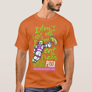 Camiseta No como comida rápida como pizza