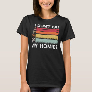 Camiseta No como mi comida vegetariana de casa
