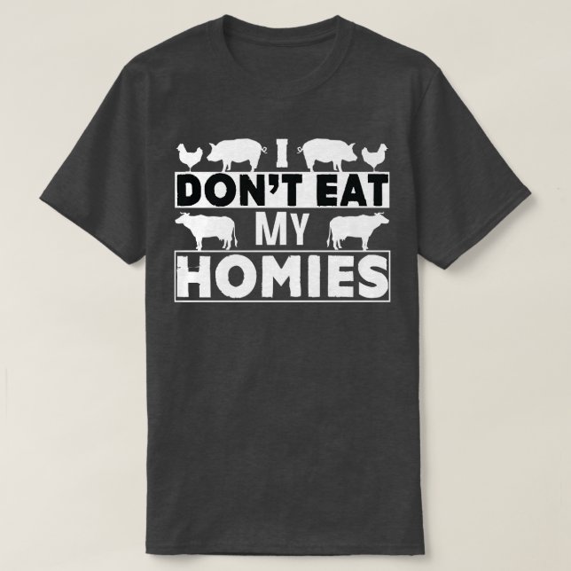 Camiseta No como mi estilo de vida saludable con comida veg (Diseño del anverso)