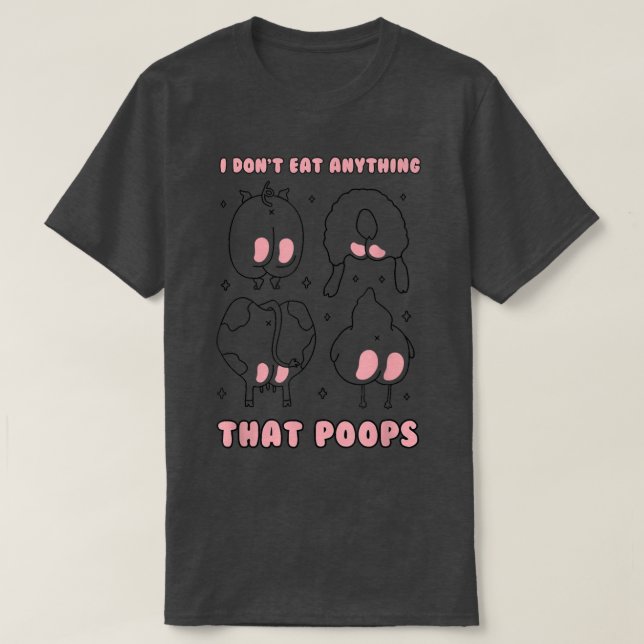 Camiseta No como nada que poops divertida vegeta (Diseño del anverso)