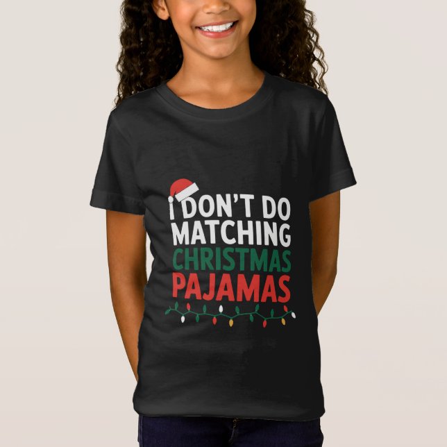 Camiseta No comparo familia de Navidades pijamas (Anverso)