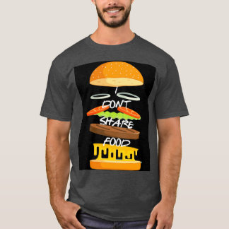 Camiseta No comparto gráfico de comida