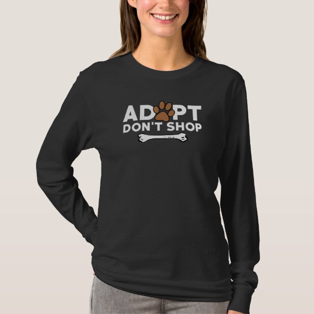 Camiseta No comprar Adoptar Salvar a los Animales de Rescat (Anverso)
