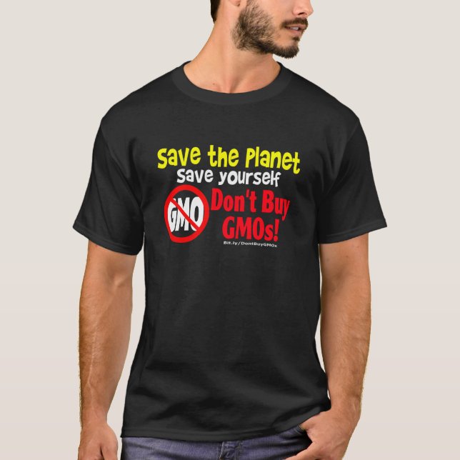 Camiseta No compre los GMOs (Anverso)