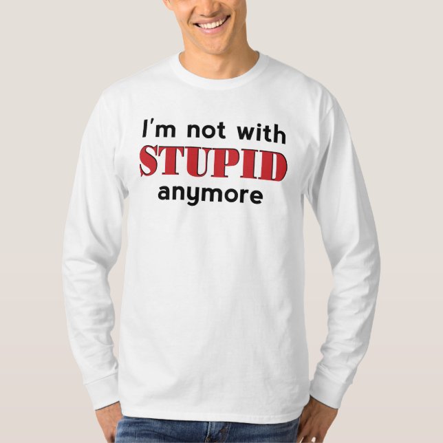 Camiseta No con estúpido (Anverso)