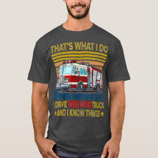 Camiseta No Conduzco Wee Woo Truck FireFighter Costume